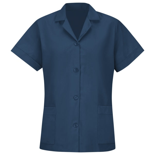 Wmns Ss Navy Poplin Smock
