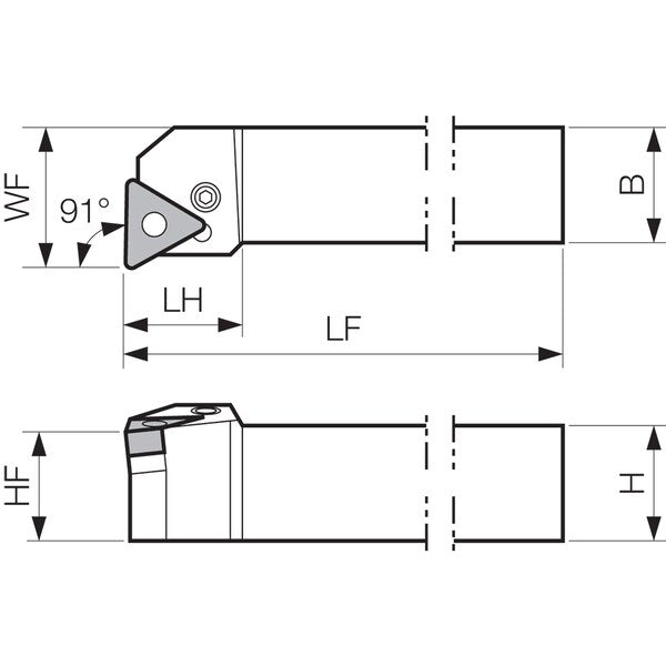 Turning Toolholder, PTFNL 2525M16