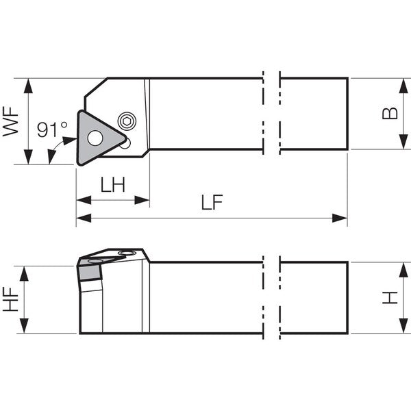 Turning Toolholder, PTFNL 2525M16