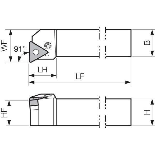 Turning Toolholder, PTFNR 2525M16