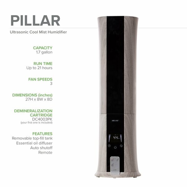 Portable Humid, Cool Mist, 1.7gal, Gray