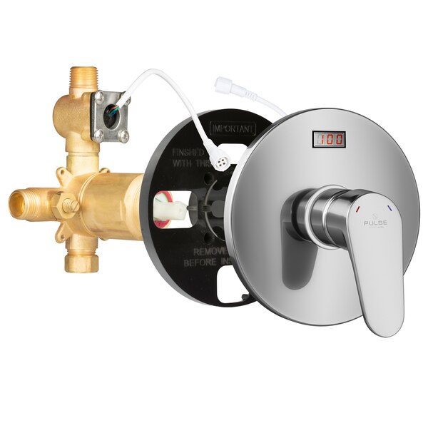 Led Trutemp Pressure Balance Valve W/Chrome Trim Kit, Finish: Chrome