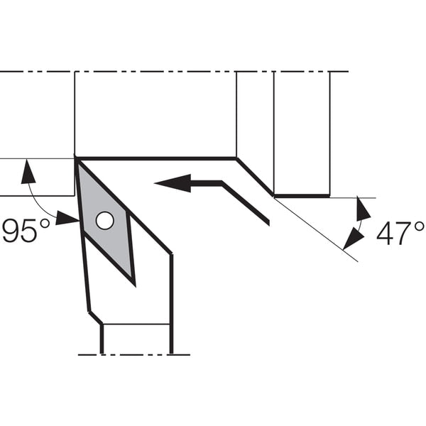 Turning Toolholder, PVLNL 2525M16Q