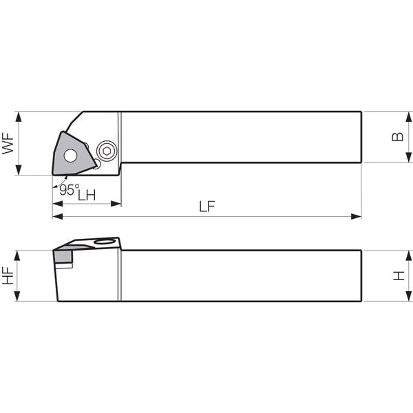 Turning Toolholder, PWLNR 2020K08