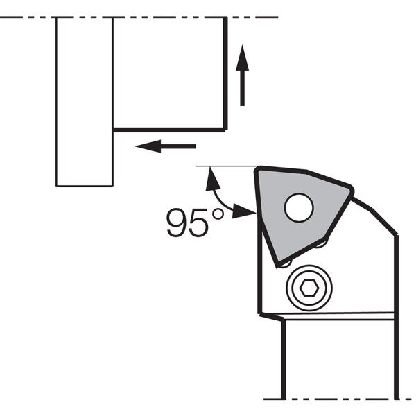Turning Toolholder, PWLNL 2525M08