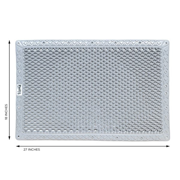 Portable Seat Cushion, Grey, 27 in L x 18 in W, EVA Foam, 1 in Thick