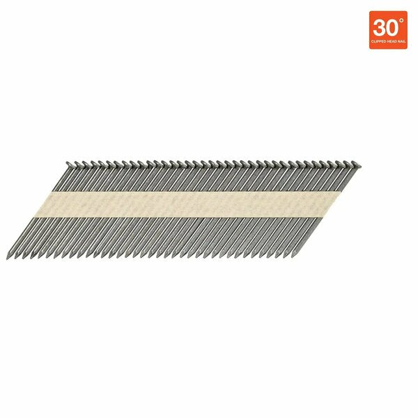 Collated Framing Nail, 2-3/8 in L, Not Applicable, Brite, Offset Round Head, 30 Degrees, 5500 PK