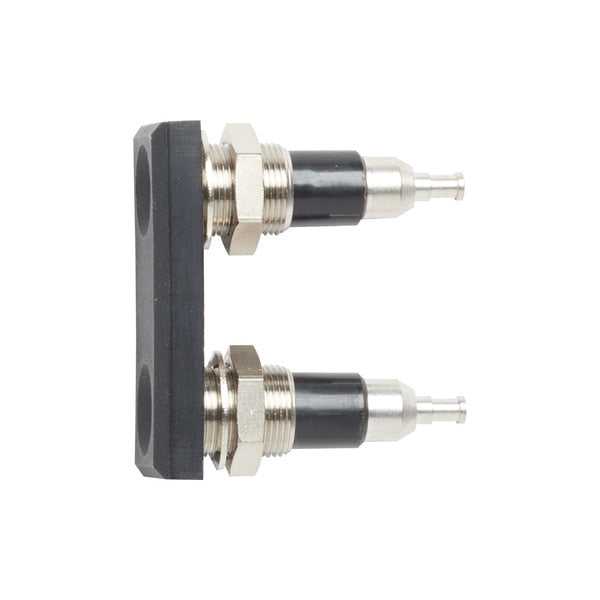 Panel Mount Double 4mm Jack, Black