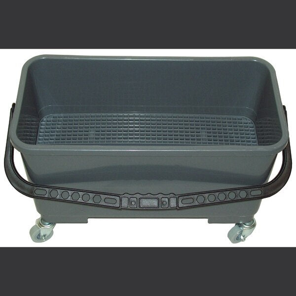 6 gal Bucket With Wheels, Gray