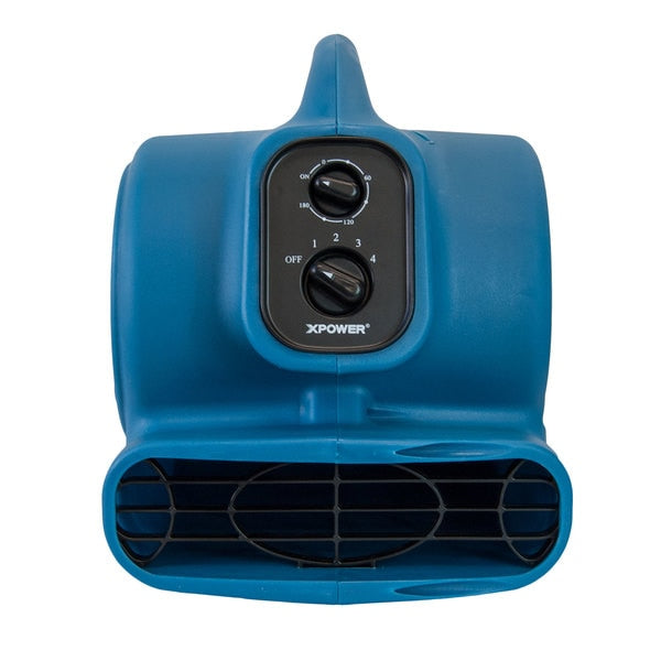 1/5 HP, 800 CFM, 2.3 Amps, 4 Speeds Scented Mini Mighty Air Mover with Power Outlets, 3-Hour Timer and Refillable Scent Cartridge