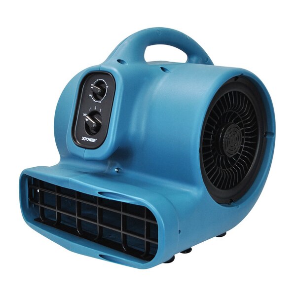 1/3 HP, 2000 CFM, 3.8 Amps, 3 Speeds Scented Air Mover with Power Outlets, 3-Hour Timer and Refillable Scent Cartridge