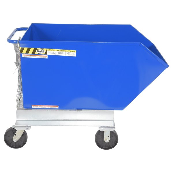 Portable Hopper, Steel, 1/2 cu. yd, 2000lb.