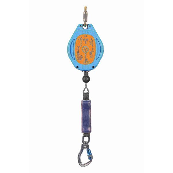 Self Retracting Lifeline, 30 ft., 310 lbs., one person Weight Capacity, Blue