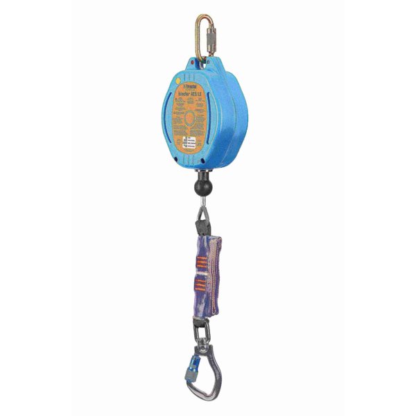 Self Retracting Lifeline, 30 ft., 310 lbs., one person Weight Capacity, Blue
