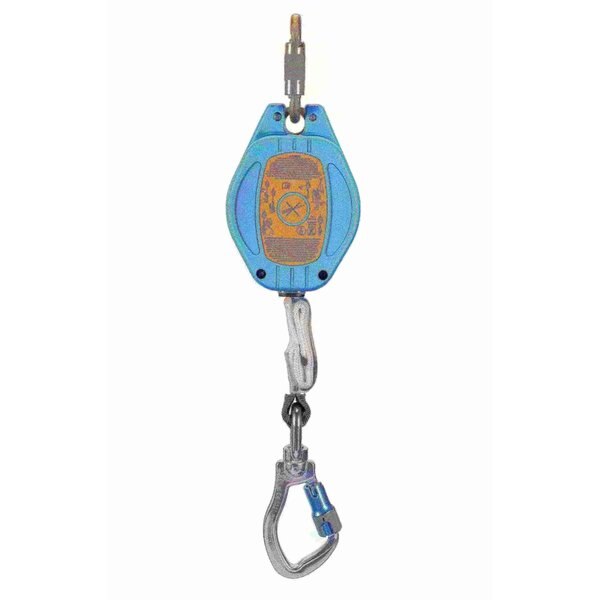 Self Retracting Lifeline, 20 ft., 310 lbs., one person Weight Capacity, Blue