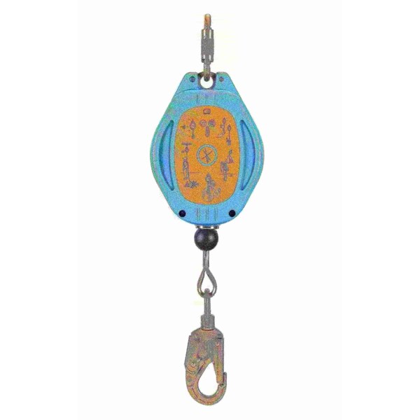 Self Retracting Lifeline, 30 ft., 310 lbs., one person Weight Capacity, Blue