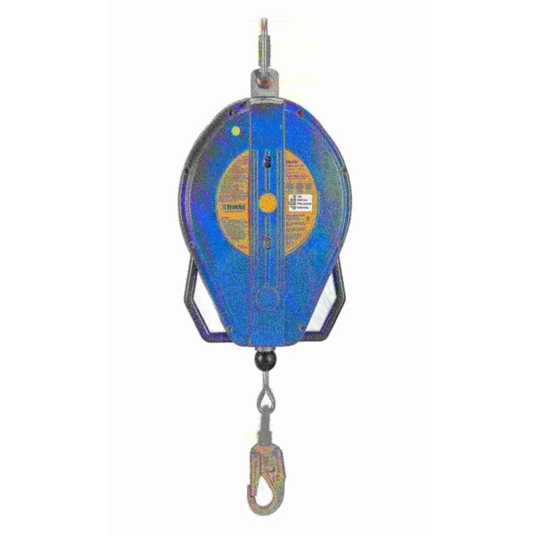 Self Retracting Lifeline, 100 ft., 310 lbs., one person Weight Capacity, Blue