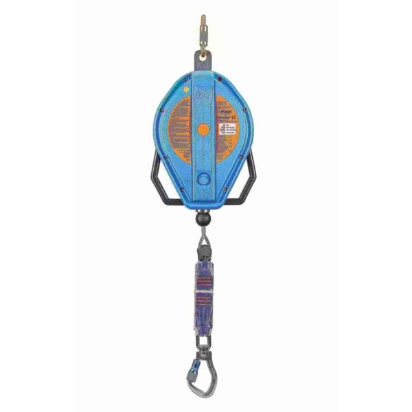 Self Retracting Lifeline, 50 ft., 310 lbs., one person Weight Capacity, Blue