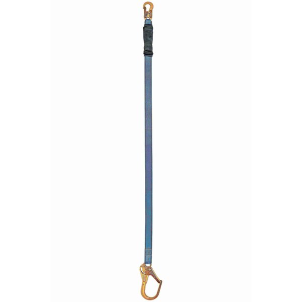 Shock Absorbing Lanyard, 6 ft., 310 lbs., one person Weight Capacity, Blue and Black