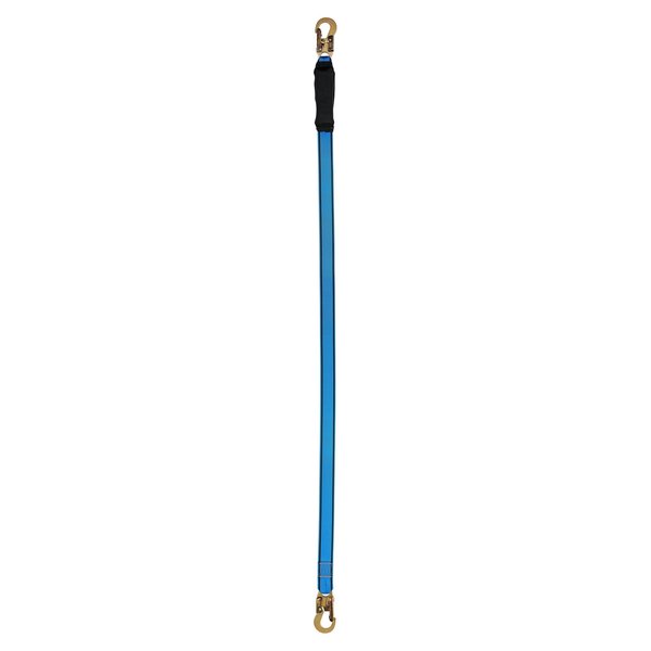 Shock Absorbing Lanyard, 6 ft., 310 lbs., one person Weight Capacity, Blue and Black
