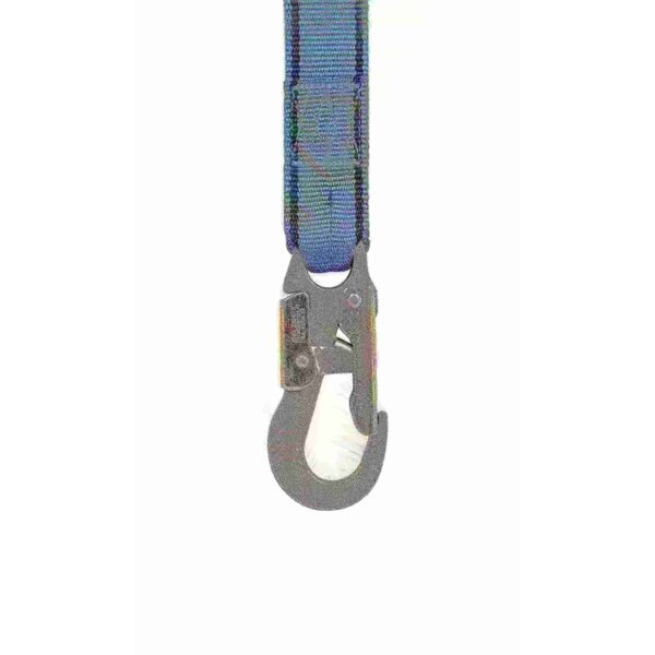 Shock Absorbing Lanyard, 6 ft., 310 lbs., one person Weight Capacity, Blue and Black