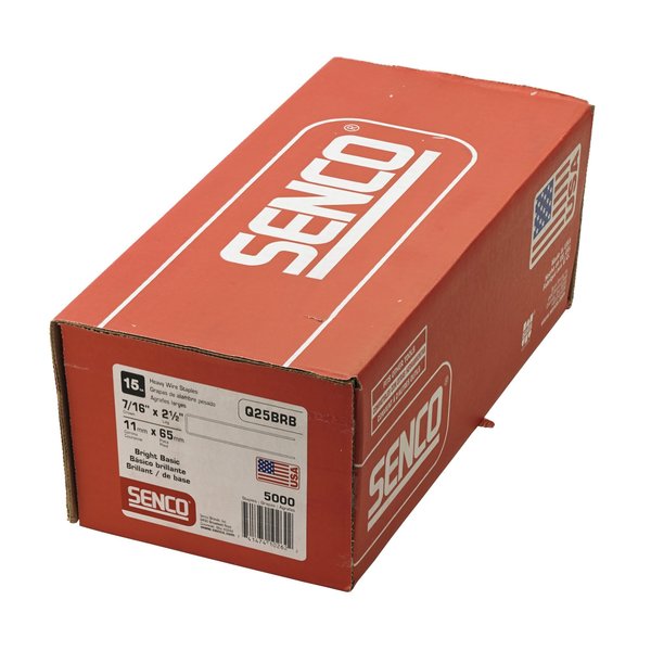 Staples, 15 ga, 2-1/2 in Leg L, Steel