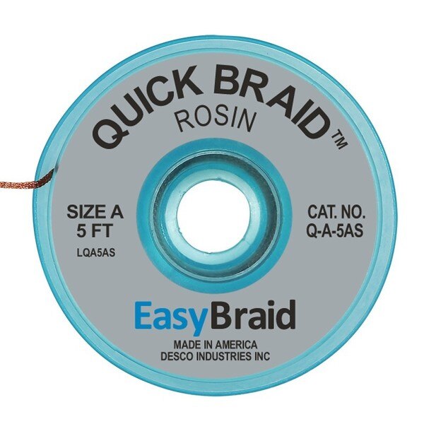 DESOLDERING BRAID, QUICK BRAID .02, PK25