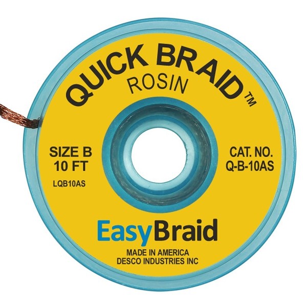 DESOLDERING BRAID, QUICK BRAID .05, PK25