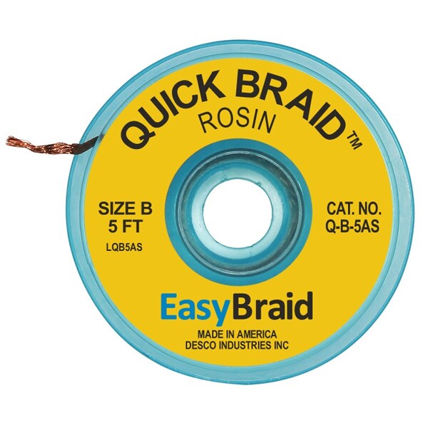 DESOLDERING BRAID, QUICK BRAID .05, PK25