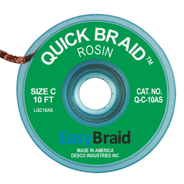 DESOLDERING BRAID, QUICK BRAID .07, PK25