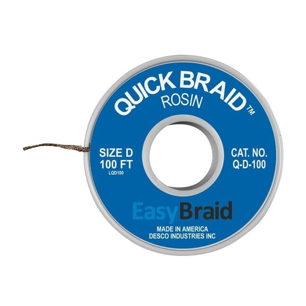 DESOLDERING BRAID, QUICK BRAID .100