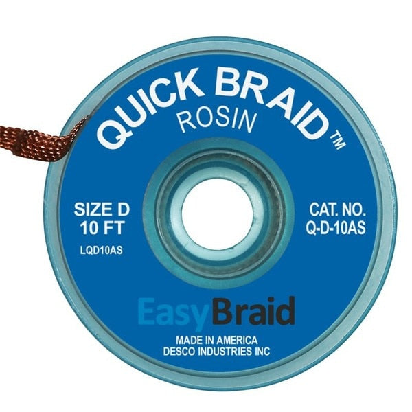 DESOLDERING BRAID, QUICK BRAID .10, PK25