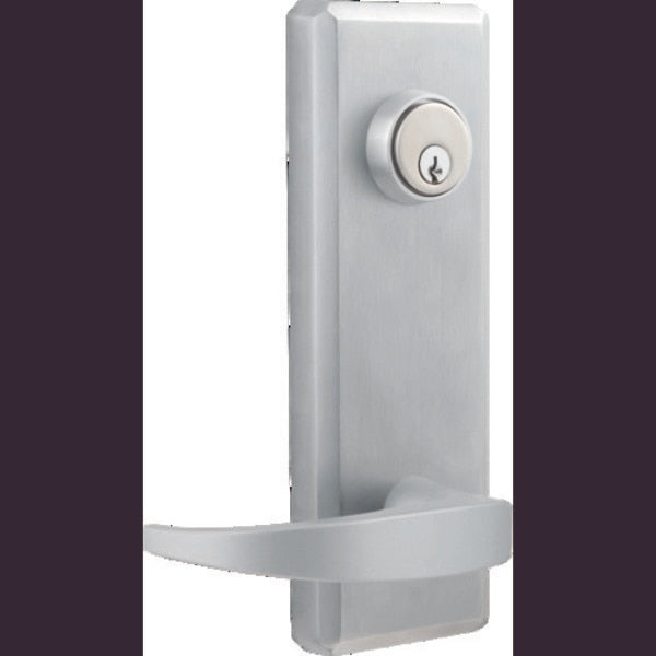 QET160 Exit Trim, Keyed Summit Lever, Satin Chrome
