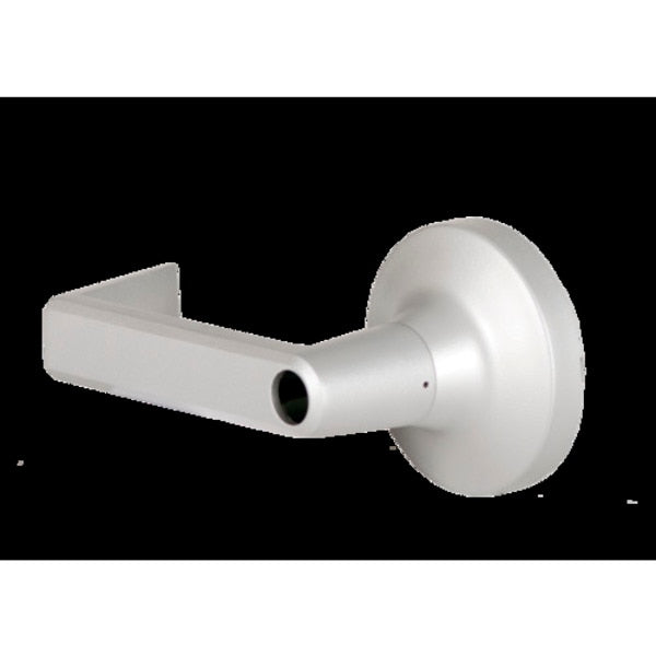 QRT360 Exit Trim, Rose, Keyed Lever, Sierra Lever, Sat Chrome