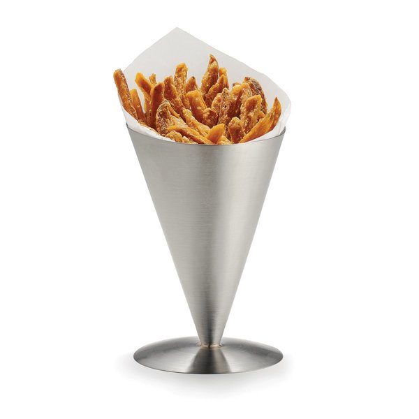 Brushed SS Cone Basket, 4.5