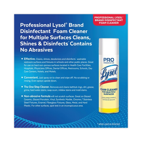 Disinfectant Foam Cleaner, 24 oz. Aerosol Spray, Fresh