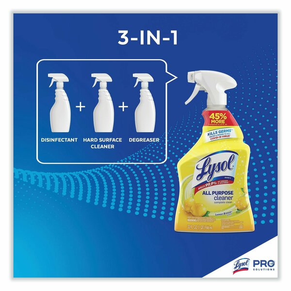 All Purpose Cleaner, 32 oz. Trigger Spray Bottle, Lemon BreezeÂ®, 12 PK