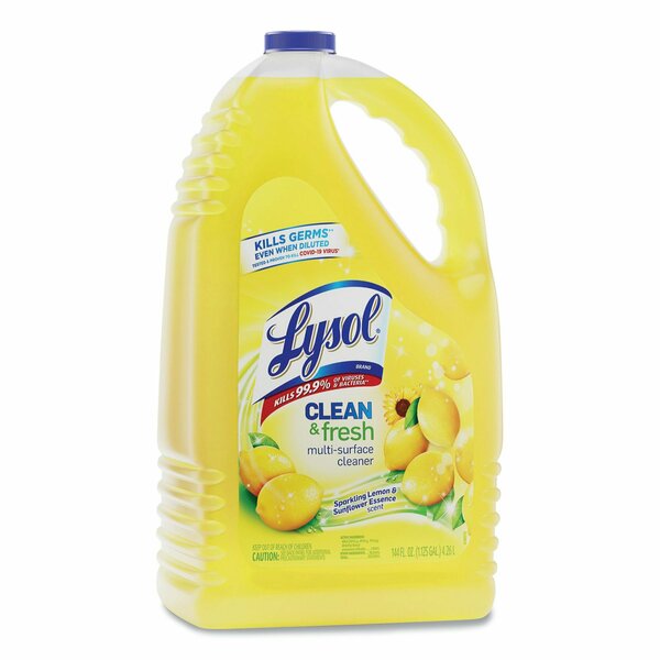 Cleaner and Disinfectant, 144 oz. Bottle, Sparkling Lemon & Sunflower Essence, 4 PK