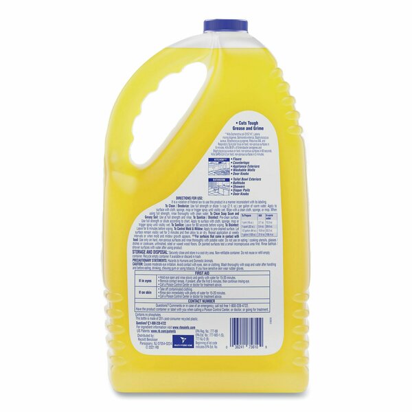 Cleaner and Disinfectant, 144 oz. Bottle, Sparkling Lemon & Sunflower Essence, 4 PK