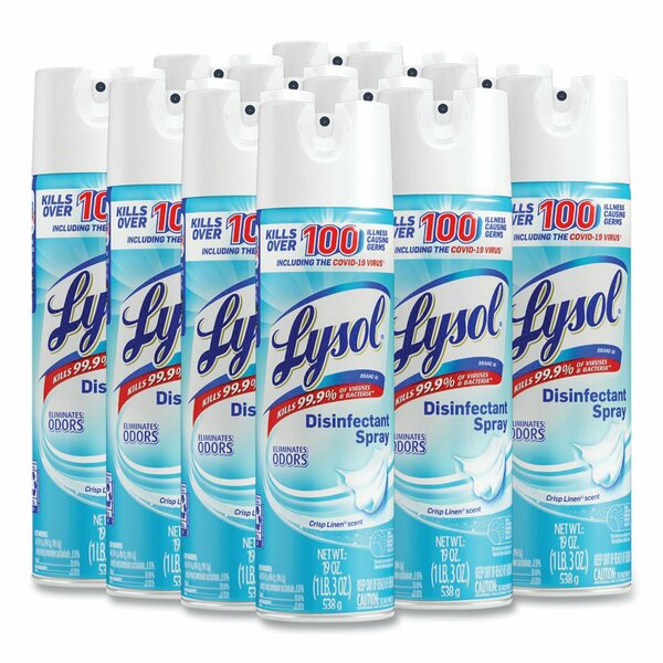 Disinfectant Spray, 19 oz. Aerosol Spray, Crisp Linen