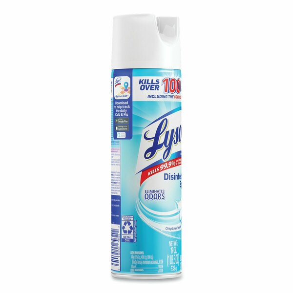 Disinfectant Spray, 19 oz. Aerosol Spray, Crisp Linen