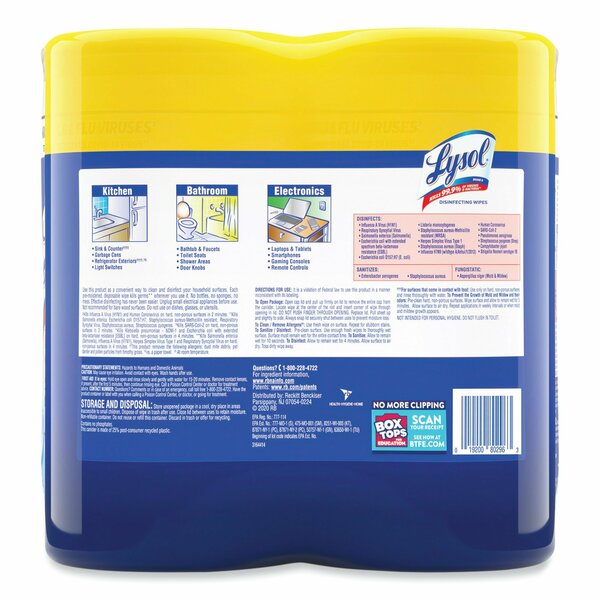Disinfecting Wipes, Canister, Lemon & Lime BlossomÂ®, White