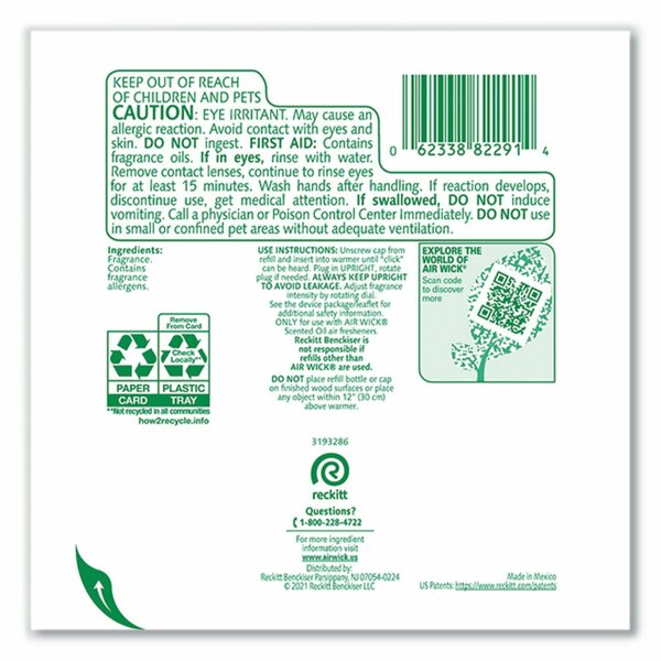 Scented Oil Refill, Fresh Linen, 0.67 oz, PK2