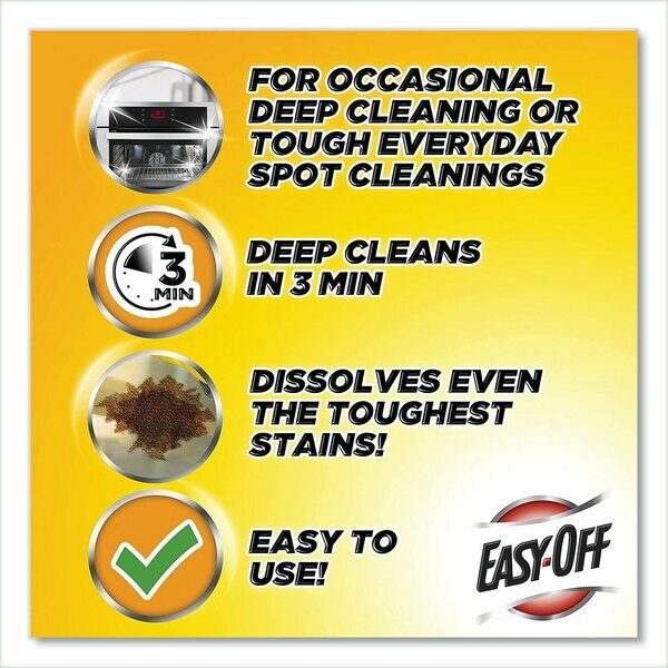 Oven and Grill Cleaner, Aerosol Can, 24 oz, Heavy Duty, Unscented, 6 Pack
