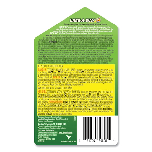 Lime, Calcium and Rust Remover, 28 oz Bottle