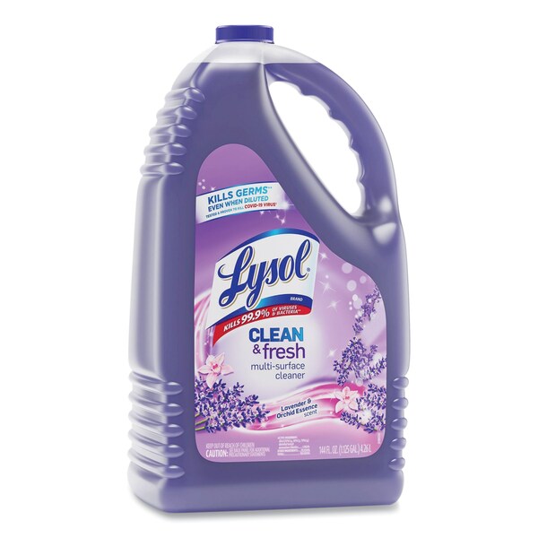 Cleaner and Disinfectant, 144 oz. Bottle, Lavender & Orchid Essence, 4 PK