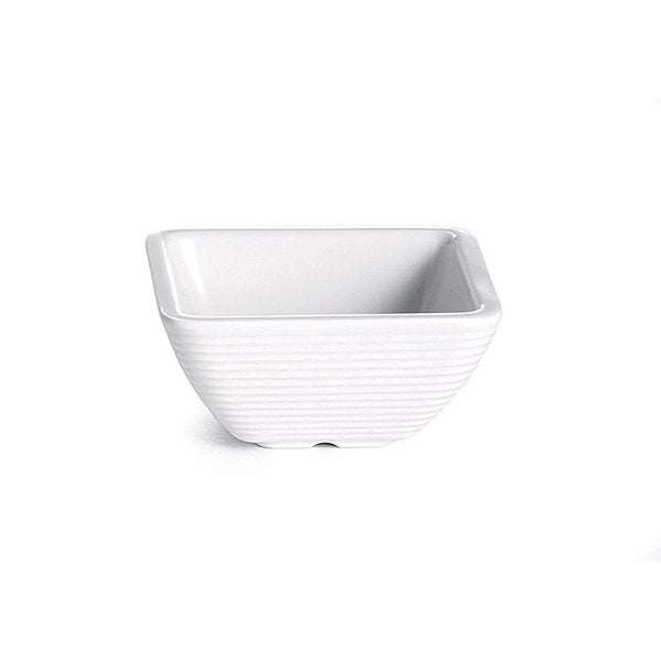 Sq White Ribbed Ramekin, Melmn, 2OZ
