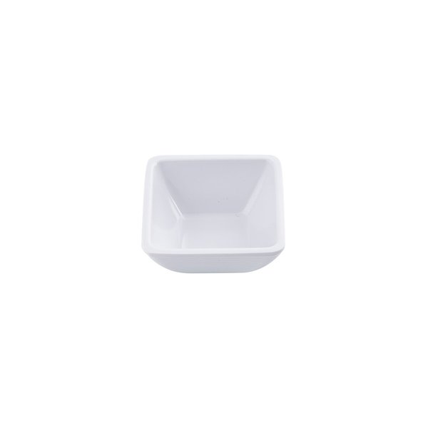 Sq White Ribbed Ramekin, Melmn, 2OZ