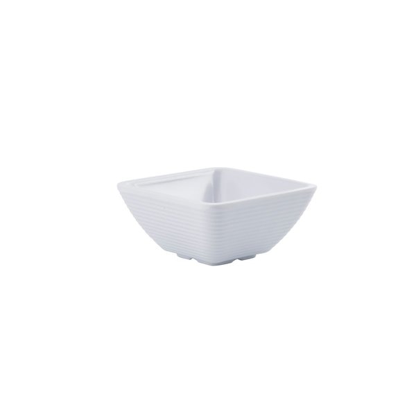 Sq White Ribbed Ramekin, Melmn, 2OZ