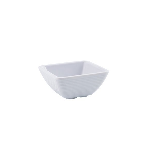 Sq White Ribbed Ramekin, Melmn, 2OZ